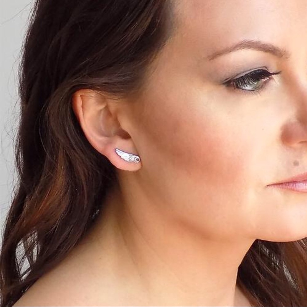 NWT Sterling Silver Angel Wing Studs